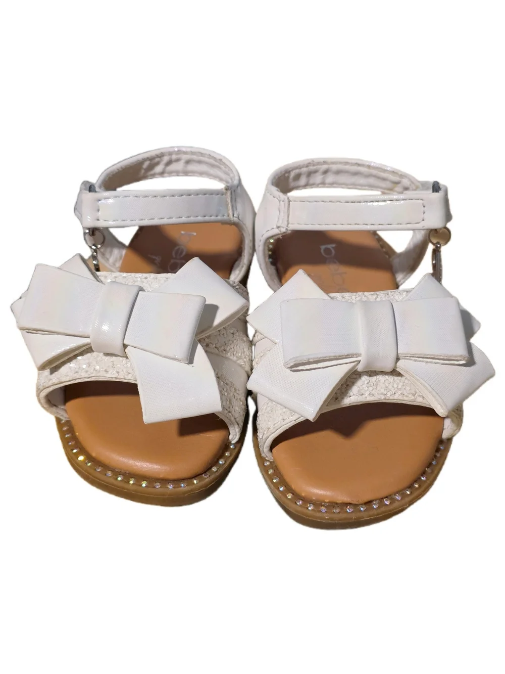 bebe - White Bow Ankle-Strap Toddler Girl Sandals